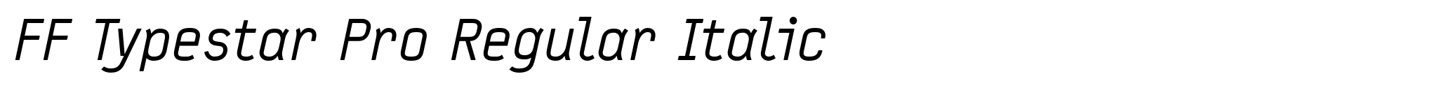 FF Typestar Pro Regular Italic image